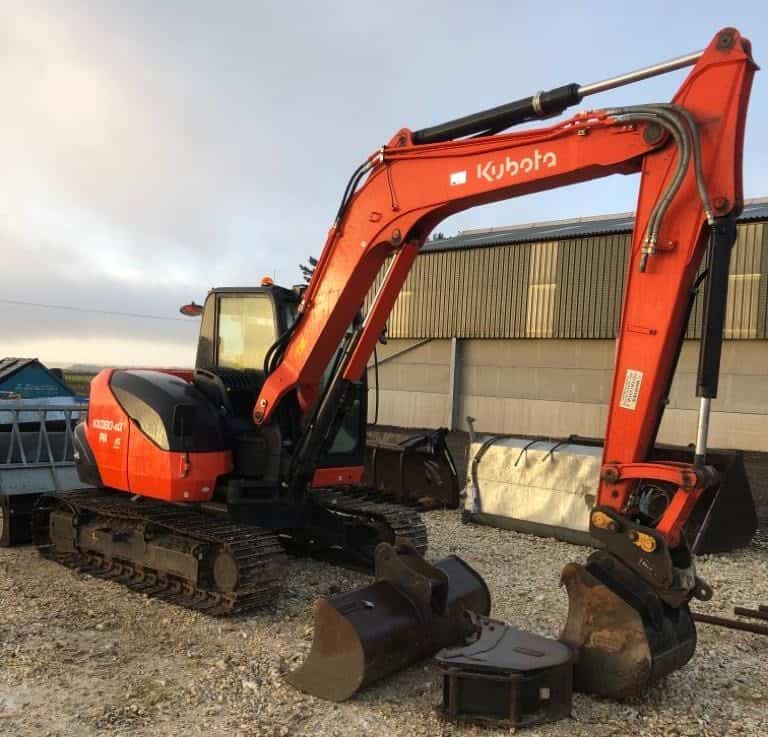 KUBOTA KX0804 8 TON EXCAVATOR *X3 BUCKETS*962 HOURS* G.M. Stephenson Ltd